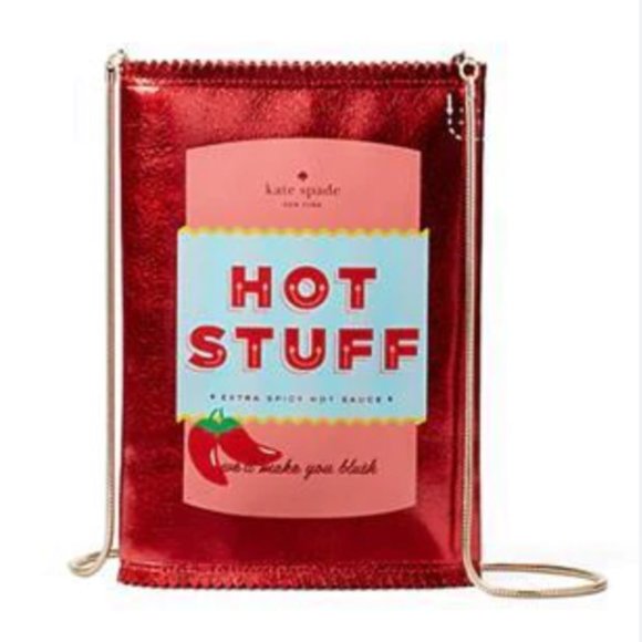 Kate Spade novelty Haute Stuff Hot Sauce Shoulder bag crossbody purse clutch nwo - Picture 5 of 14